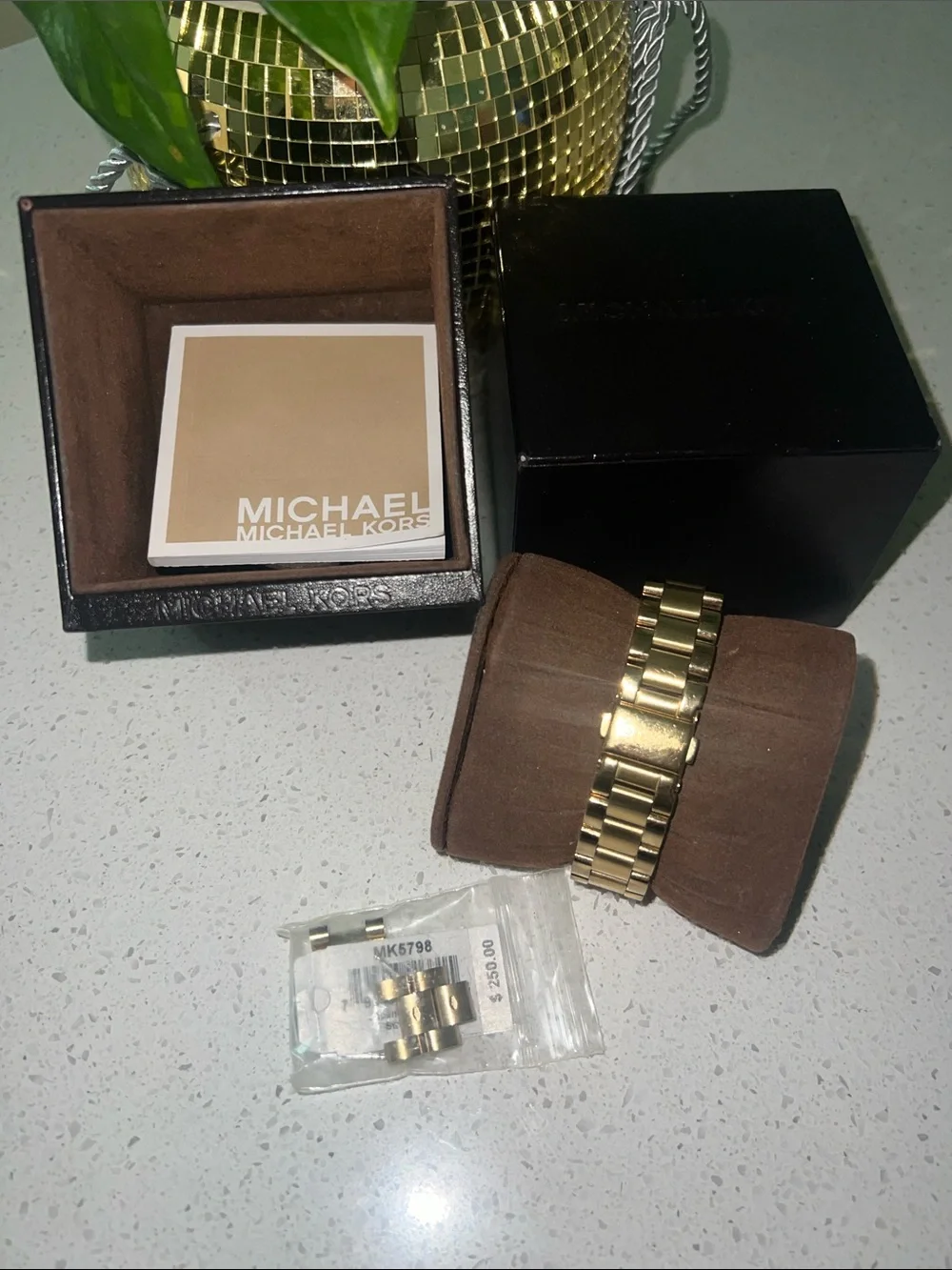 Michael Kors Gold Stainless Steel Chronograph Bracelet Watch